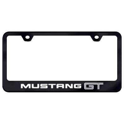 Contour de Plaque en Métal Noir avec logo MUSTANG GT